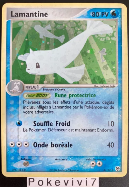 Carte Pokemon LAMANTINE 3/112 Holo Reverse Bloc EX Rouge Feu Vert Feuille FR
