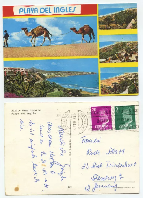 21625 - Playa del Ingles - Gran Canaria - postcard, run 18.2.1983