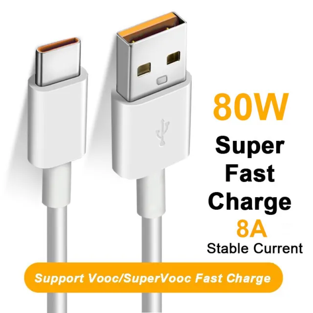 Oppo Original USB Type-C SuperVOOC Charger Adapter Cable 80W Fast Reno10 Pro+