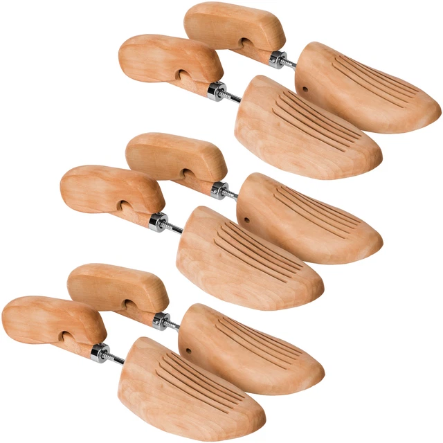 3 Paires Embauchoirs Bois de Lotus Formes à Chaussures EU Femme Homme réglable