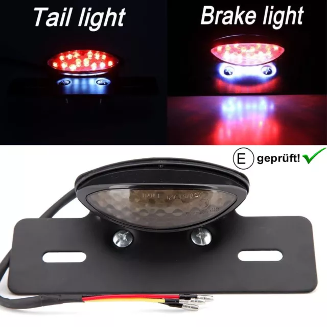 Universal LED Rücklicht Rot E-Geprüft für Roller Motorrad Quad