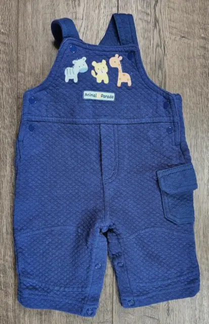 Baby Boy Clothes Child Mine Carter's 0-3 Month Blue Animal Parade Overalls