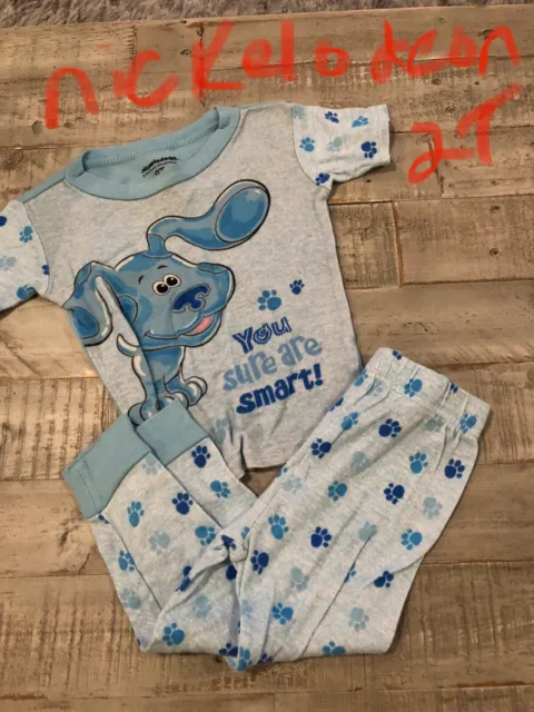 Boys Nickelodeon Blues Clues pajamas size 2T short sleeve multicolor