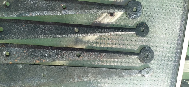 Vintage Hand Forged Wrought-Iron Barn Strap Hinges 3