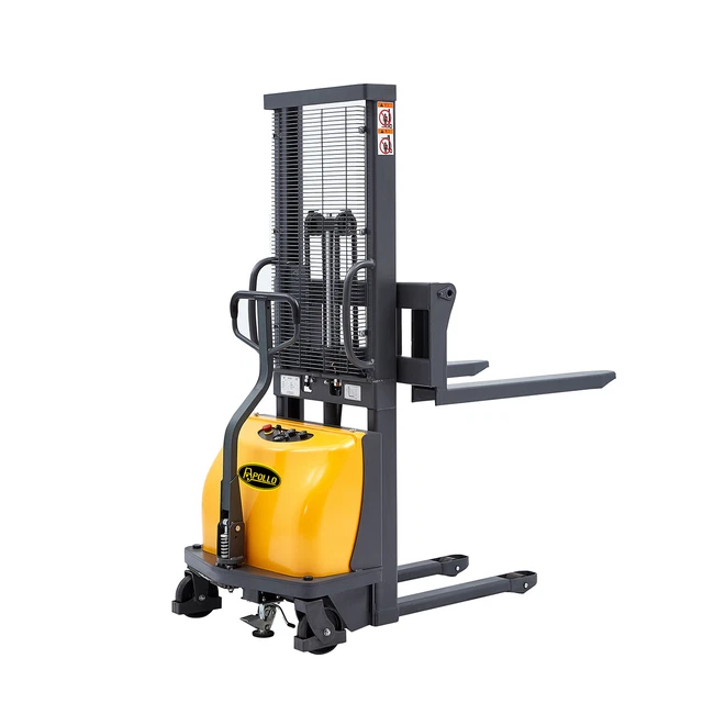 Semi-Electric Stacker 2200lbs Capacity 63" Lifting Height