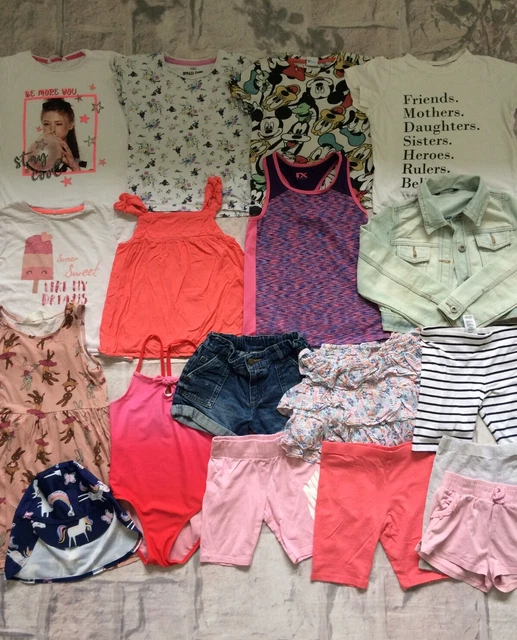 Girls Clothes Bundle 6-7 Years Tops Shorts Swimwear TU Next George Etc