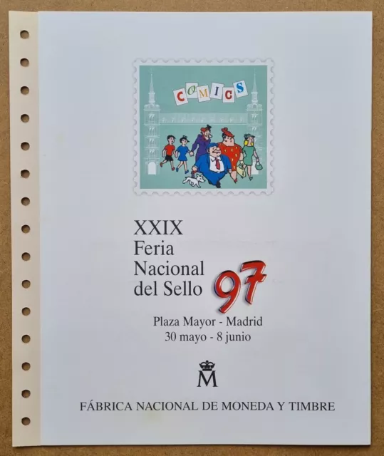 España. Documento De La Fnmt Nº 44 - Xxix Feria Nacional Sello 1997. Matasellado