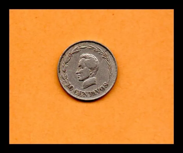 Ecuador Coin 10 Centavos 1924 Copper-nickel, 19.5mm 3gr. Km#66