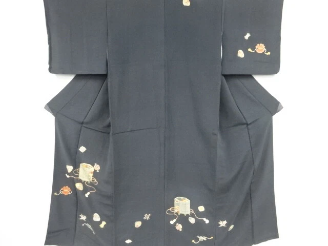 43618# Japanese Kimono / Antique Kimono / Chirimen / Bucket & Treasures