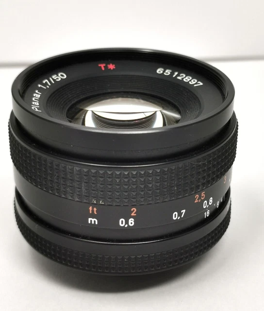 Carl Zeiss Planar Red T* 50mm 1.7 Lens For Contax/Yashica C/Y