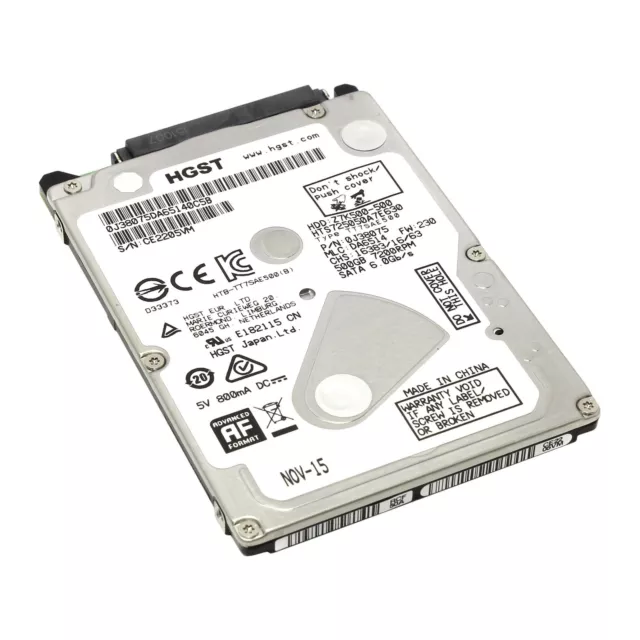 Hard Disk 500gb hitachi Hgst SATA 2,5 " Hts725050a7e630 Inside No [Reconditioned