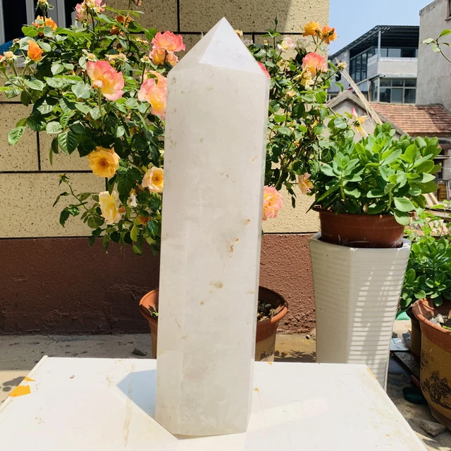 10.11LB Natural Clear Quartz Obelisk Quartz Cystal Point Wand Tower