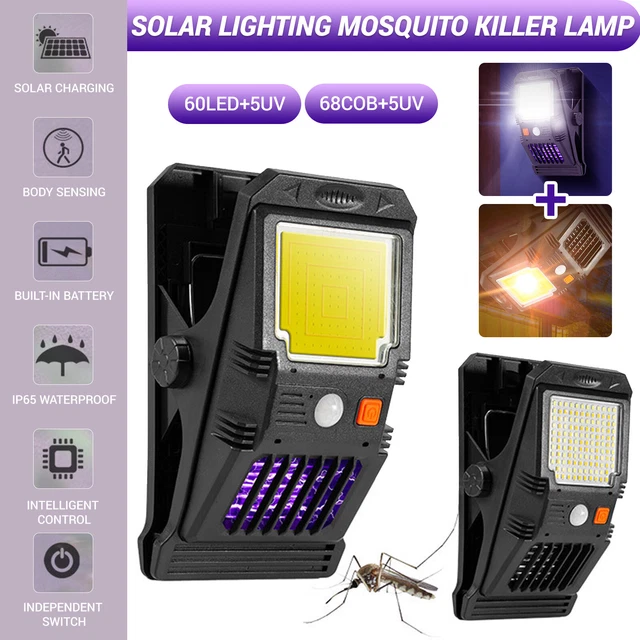 Solar Mosquito Killer Light Garden Insect Repellent Wall Light Trap Sensors Lamp