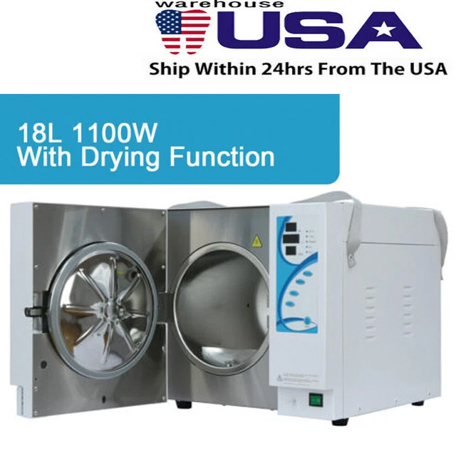 DENTAL LAB AUTOCLAVE Steam Sterilizer Medical Sterilization+Dry
