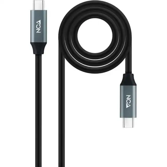 Cable USB de carga y datos 3.2 USB-C/M-USB-C/M, Color Negro, 1.5 m Gen2x2
