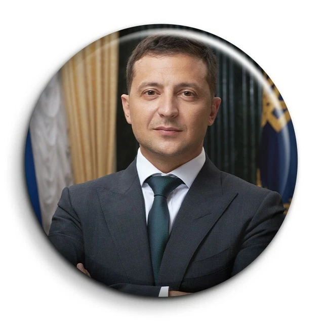 Volodymyr Zelensky Portrait Officiel-Magnet Personnalisé 56mm Photo Frigo