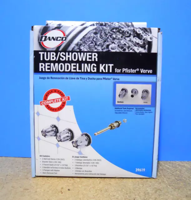 Danco 3-Handle Tub/Shower Remodeling Trim Kit for Pfister Verve Chrome 39619