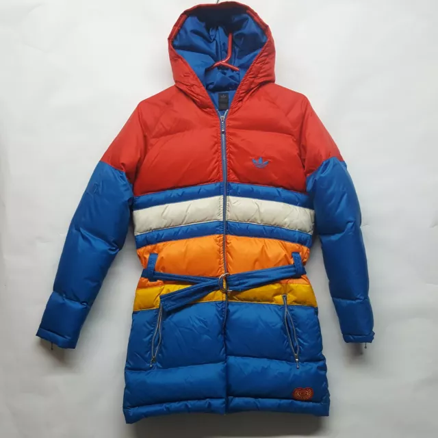 Adidas Carlo Gruber CG 68 Down Winter Jacket sz 7 8 Eur 38 Rainbow Rare