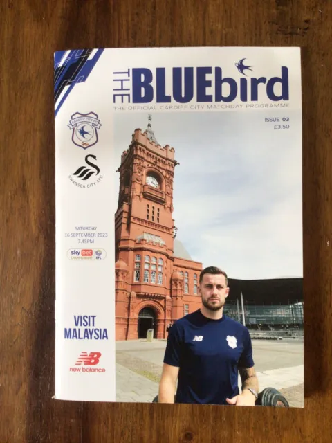 Cardiff City v Swansea City Programme and Team Sheet.