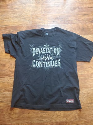 Authentic WWE Goldberg The Devastation Continues T-Shirt XL free shipping