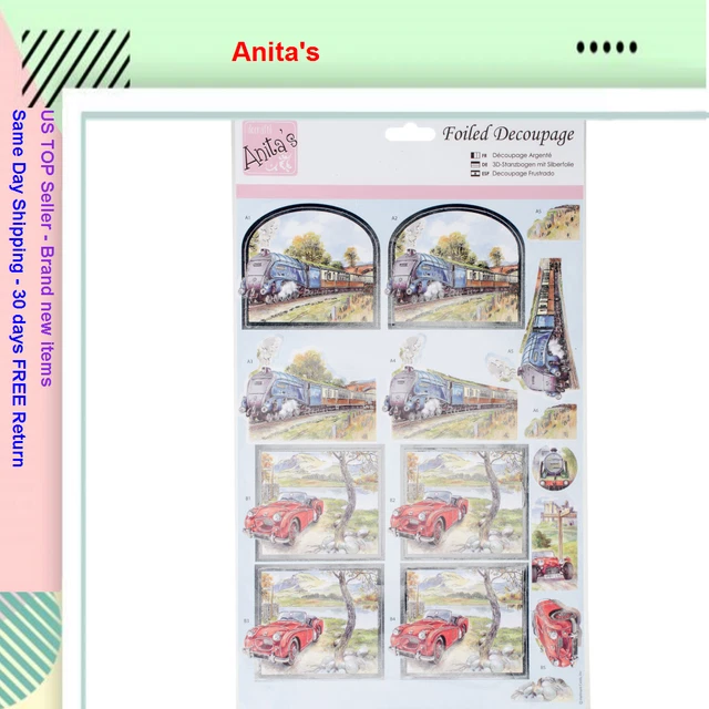 "Hoja de decoupage lámina de Anita - ""Transporte"