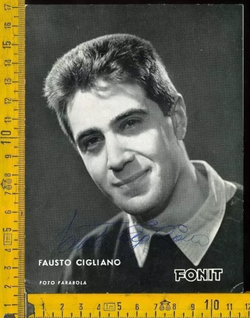 Autografo arte attore cantante teatro lh 872 Fausto Cigliano