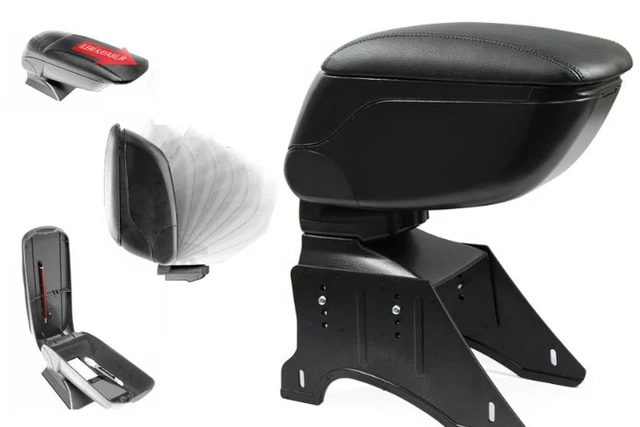 Bracciolo Centrale In Pelle Per Clio 4 – Box Portaoggetti Con Chiusura Magnetica Silenziosa – Ricambio Aftermarket