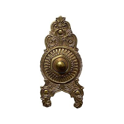 Victorian Brass Door Bell Push Button Sunburst Restoration Hardware