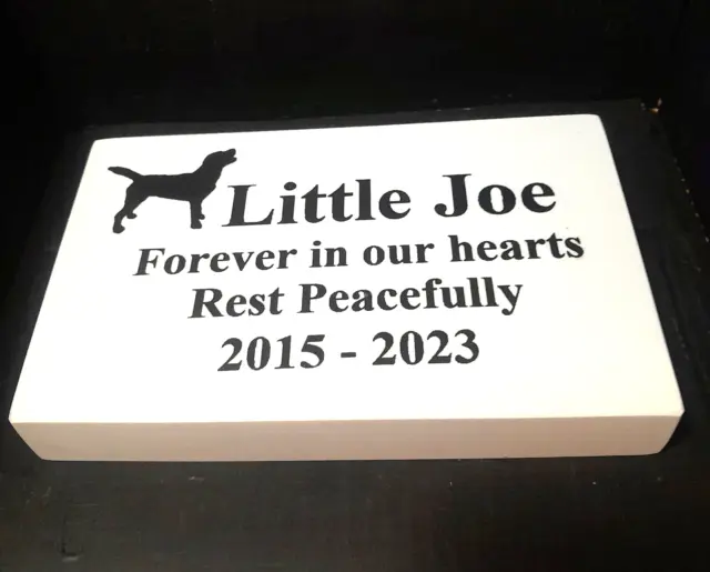 Custom Engraved Stone Pet Memorial Headstone Dog Cat Grave Marker Plaque