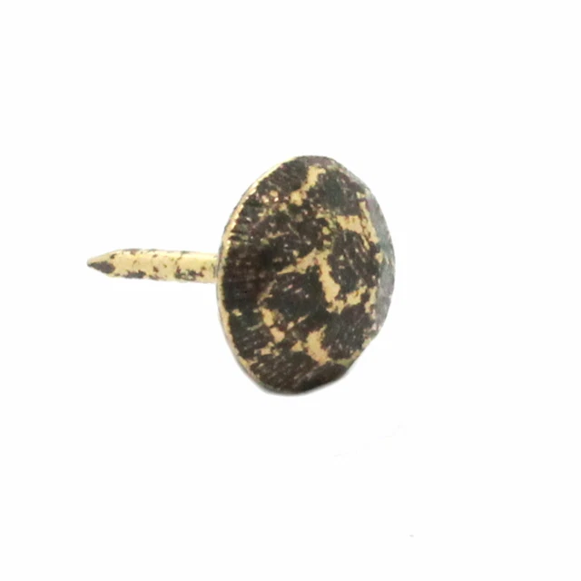 Hammered Brass Upholstery Tack Nails 3/8" 100 Pk NB51211-09