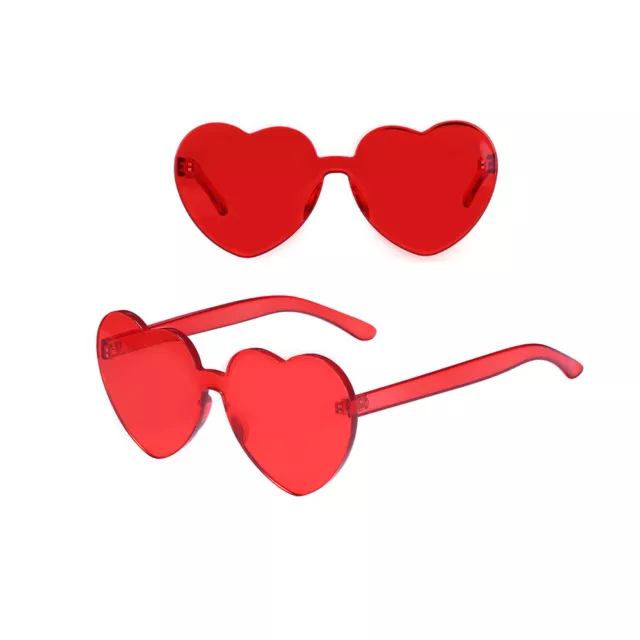 Women Retro Tint Clear Eyeglasses Sun Glasses Cat Eye Heart Sunglasses