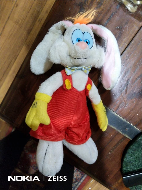 VINTAGE 1987 WHO Framed ROGER RABBIT Plush Stuffed SOFT TOY Disney
