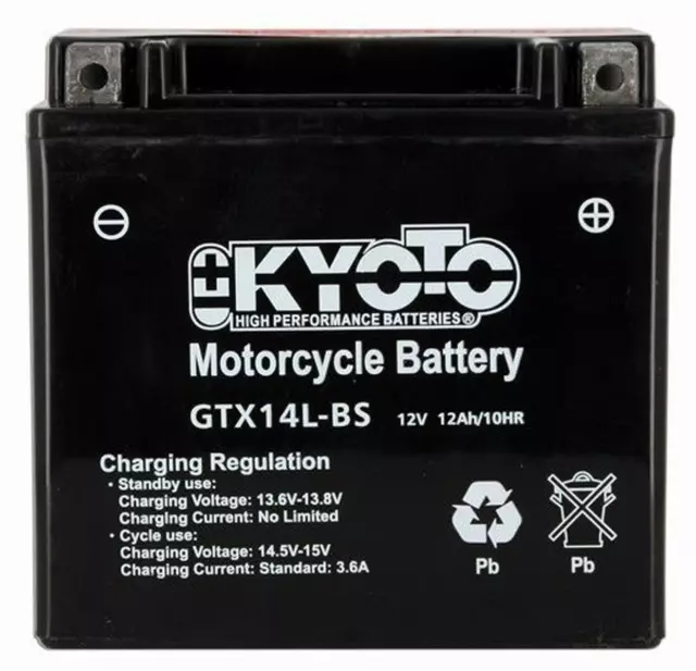 KYOTO Batterie für Harley Davidson / Buell YTX14L-BS SLA AGM