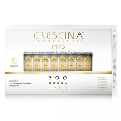 LABO Crescina Transdermic Mps Repousse 500 Anti Chutes Cheveux Femme 40 Flacons