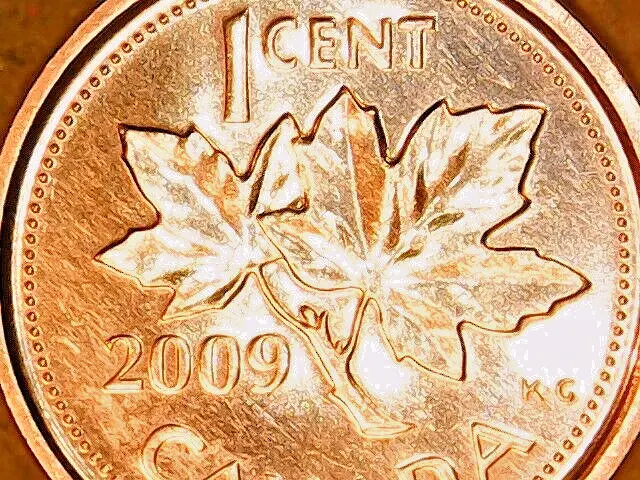 2009 Canada Cent BU Red Magnetic RCM Logo Lovely Queen Elizabeth Canadian Penny