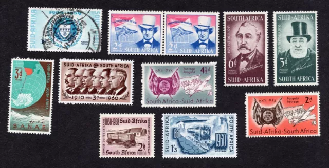 South Africa 1954-60 group of stamps Mi#237-38,253-58,267,272-73 used/MNH CV=7$
