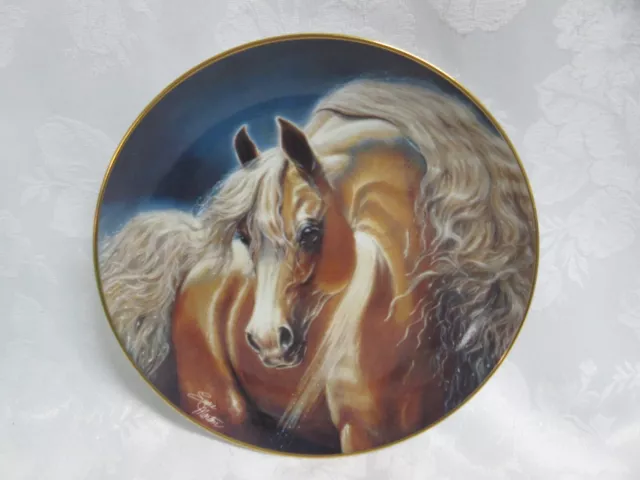 Golden Lights Horse Plate by Susie Morton - Noble and Free 1993, Danbury Mint