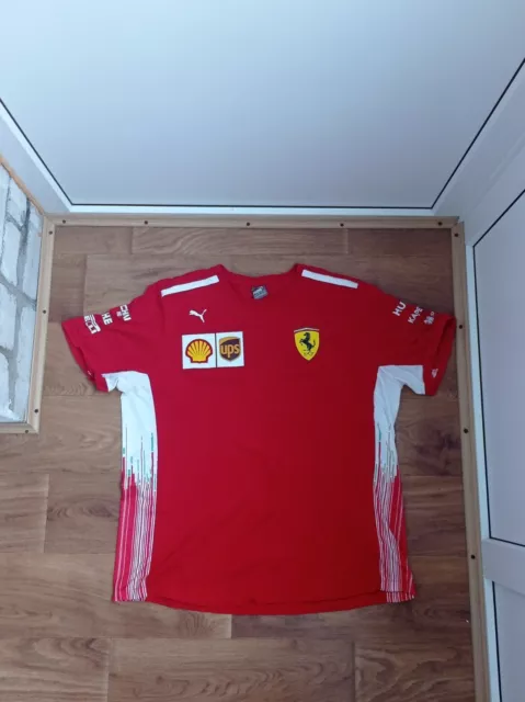 Ferrari Team Scuderia Pit Top Motor Racing Polo Shirt Puma Jersey Size Xxl