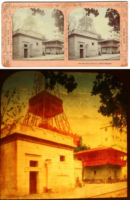 EXPO UNIVERSAL PARIS 1889 / HEBREUX Polyoramic Stereoscopic View