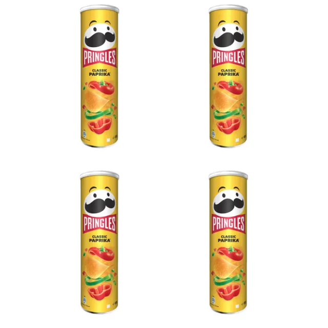 Pringles Classique Poivron Goût Stapelchips 185g 4er Pack