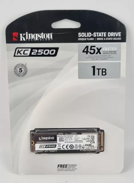 KINGSTON KC2500 DISQUE SSD 1To M.2 2280 PCIe 3.0 x4 NVMe SKC2500M8