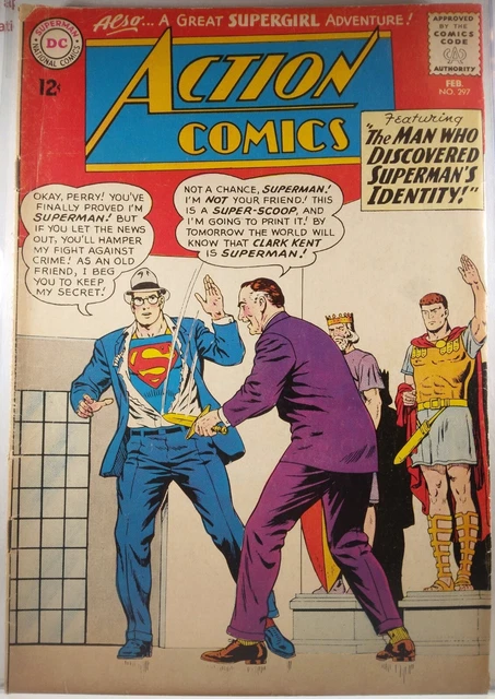 🔥 ACTION COMICS #297 VG DC 1963 SUPERMAN Perry White ZOD Phantom Zone SUPERGIRL