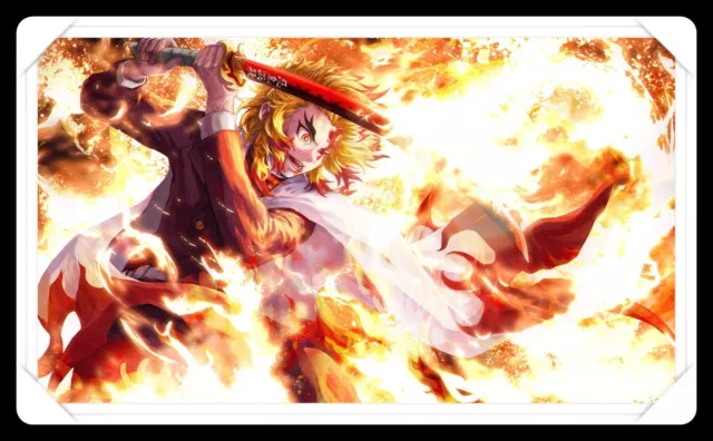 DEMON SLAYER Poster A4 (CORNICE NON COMPRESA) Art - Tanjiro, Nezuko, Rengoku C27