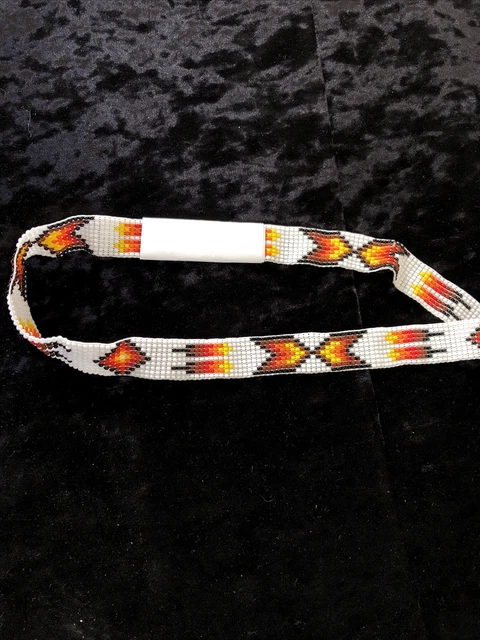 Bright Southwestern Cowboy Cowgirl Indian Beaded Stretch HatBand New!