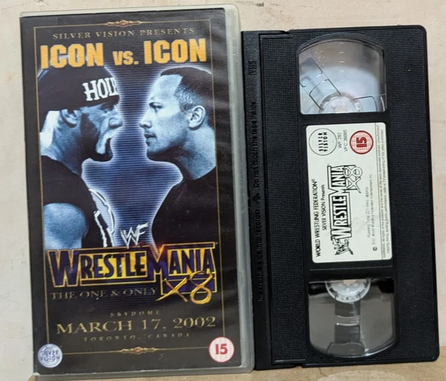 WWE/WWF WRESTLEMANIA X8/18 2002 Hulk Hogan Vs Rock UK VHS PAL