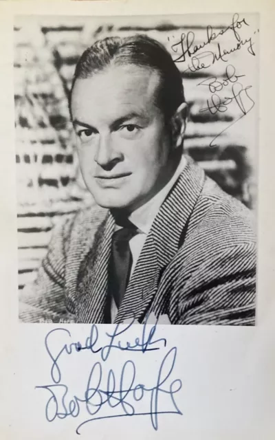 Bob Hope UK Comedian & Actor 1903 - 2003 Signed approx  5 x 4 Photo