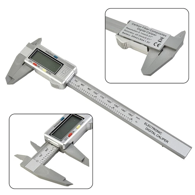 Electronic Caliper 1* Ruler Caliper Gauge Micrometer ±0.2mm 0.1mm/0.01inch