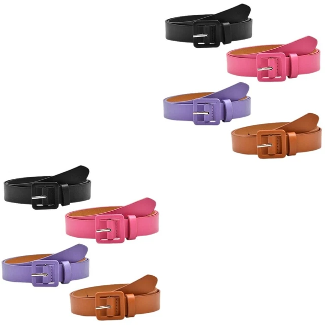 8 pcs Waist Belts Girl Belts All Match Kids Belts Imitation Leather Belts For
