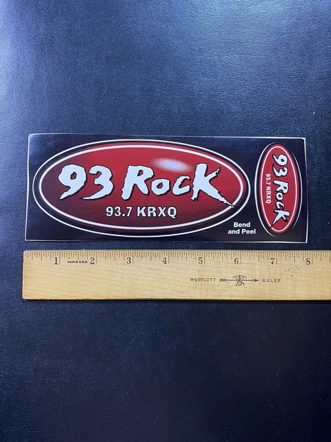Vintage 93 Rock KRXQ Sacramento CA Decal Sticker