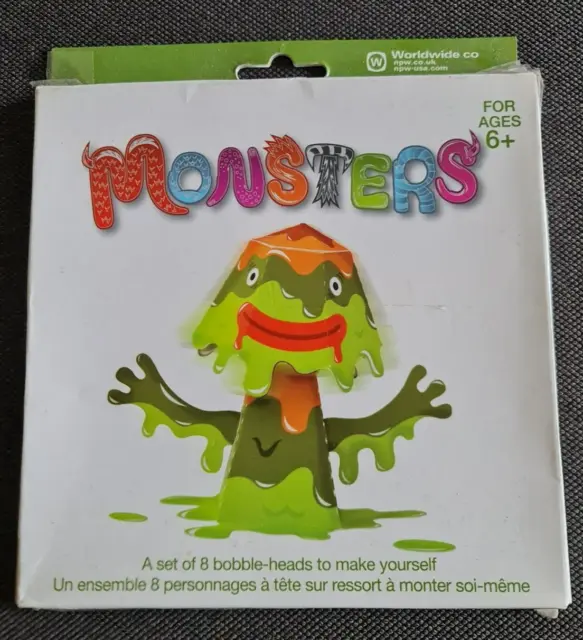 MONSTERS By Worldwide Co A Set Of 8 Bobble Heads To Make Yourself